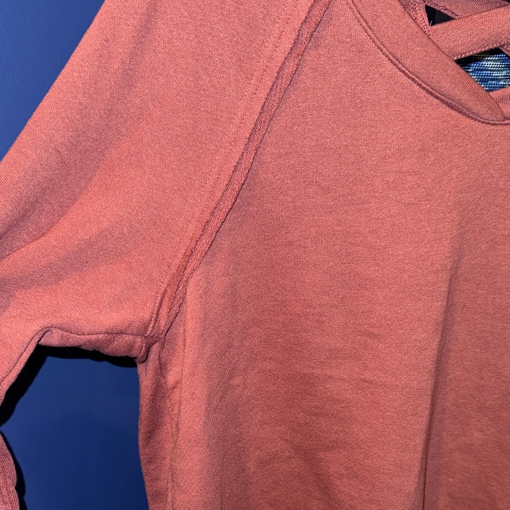 RACHEL ROY- Women’s Dark Red Sweatshirt with Crisscross back detail Size Small - Picture 6 of 14